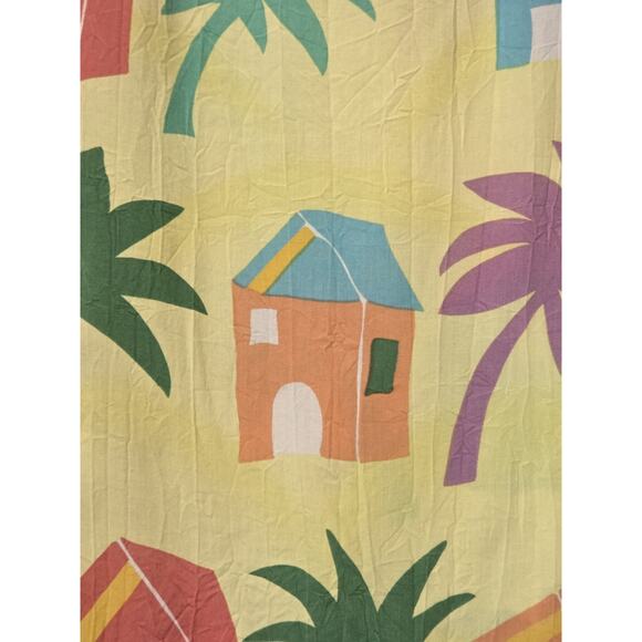 Jams World Tank Top Resort Tropical Rayon Curved Hi-Lo Hem Women's W690 | L EUC - Picture 6 of 9